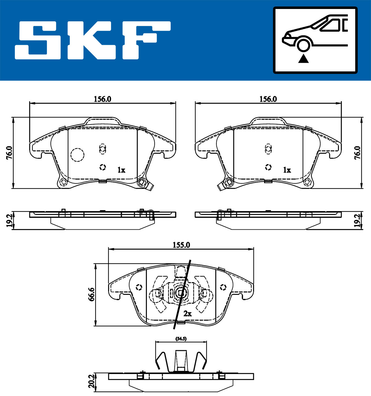 SKF Remblokset VKBP 80359 A