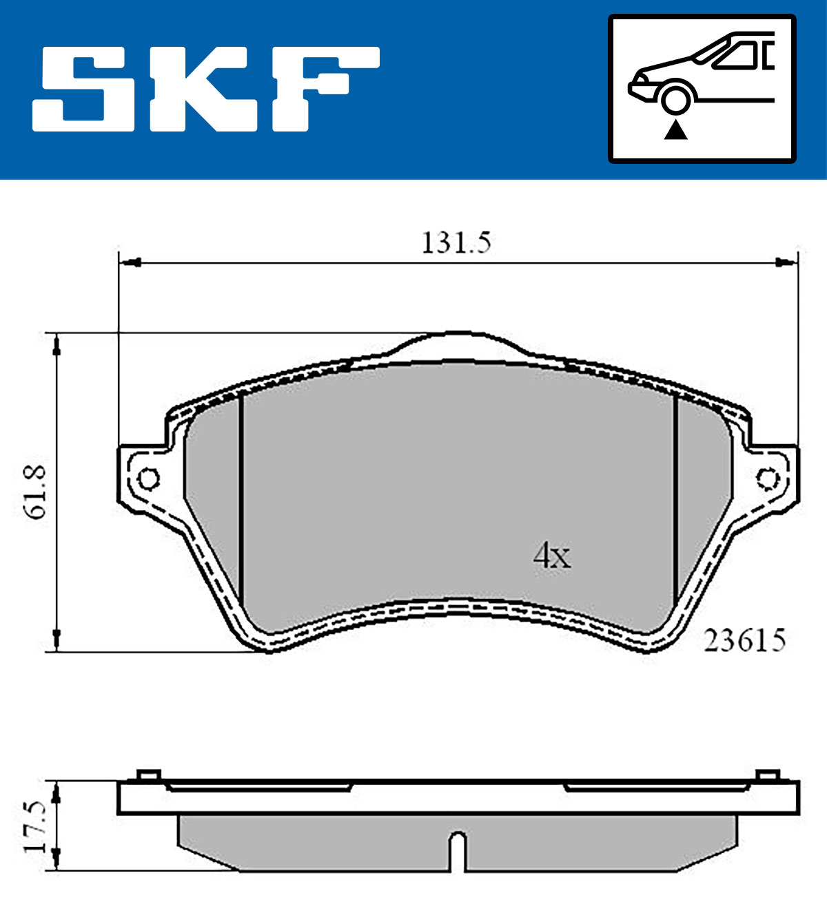SKF Remblokset VKBP 80375