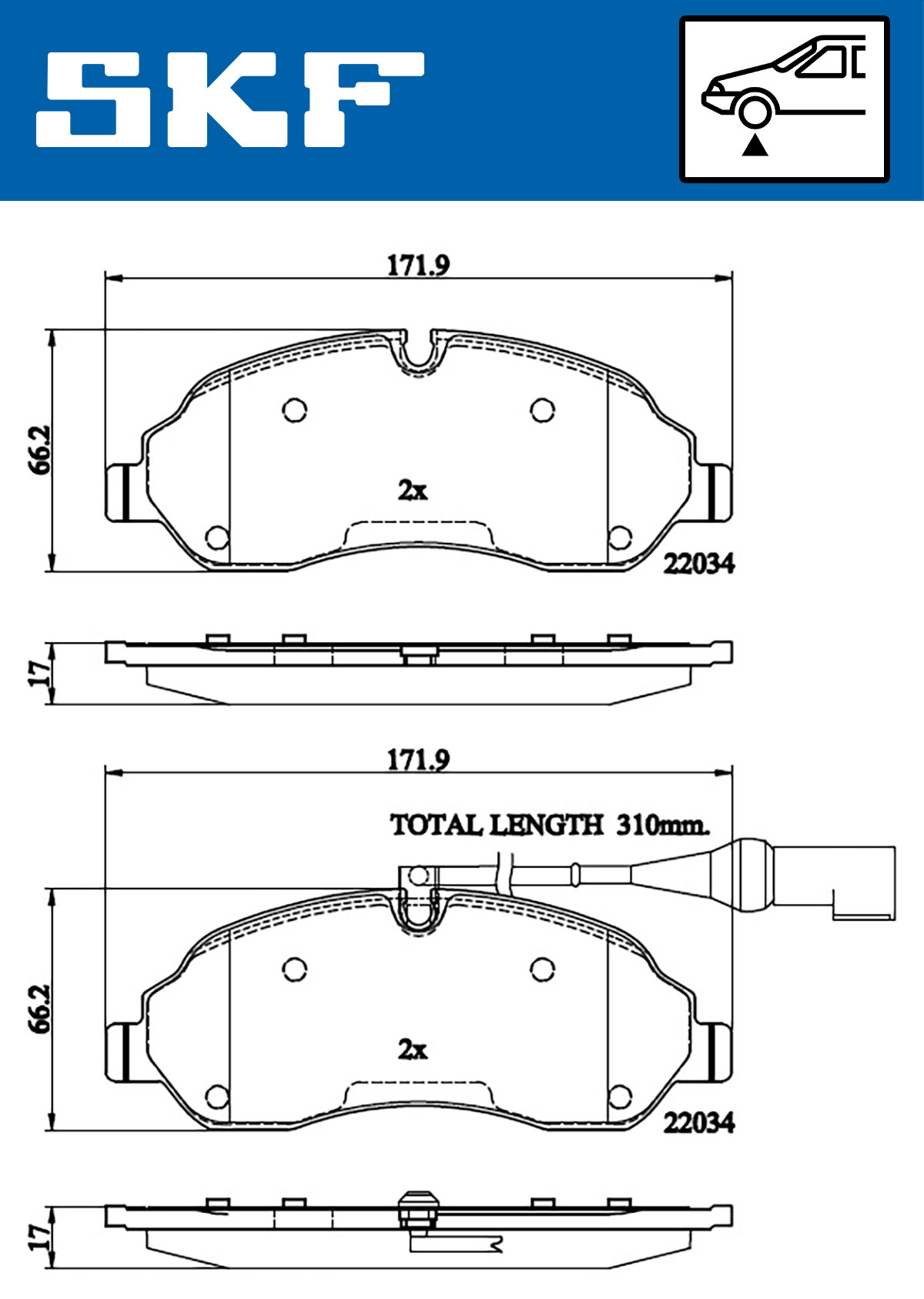 SKF Remblokset VKBP 80377 E