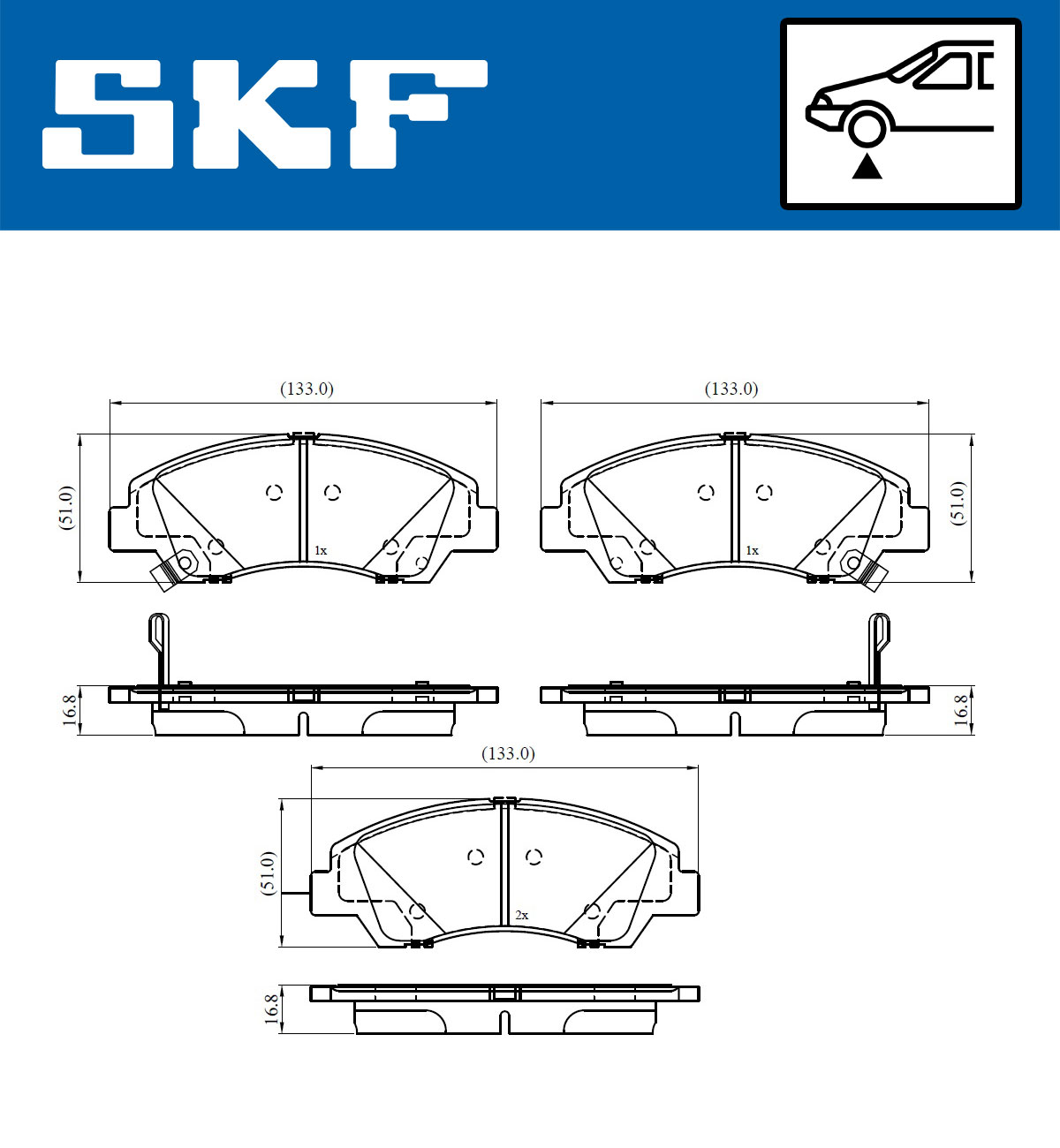 Remblokset SKF VKBP 80386 A