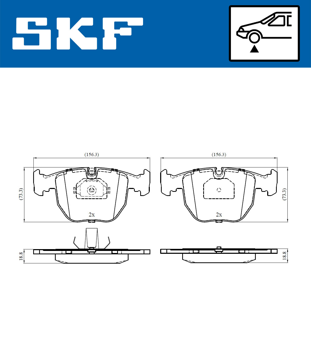 SKF Remblokset VKBP 80411