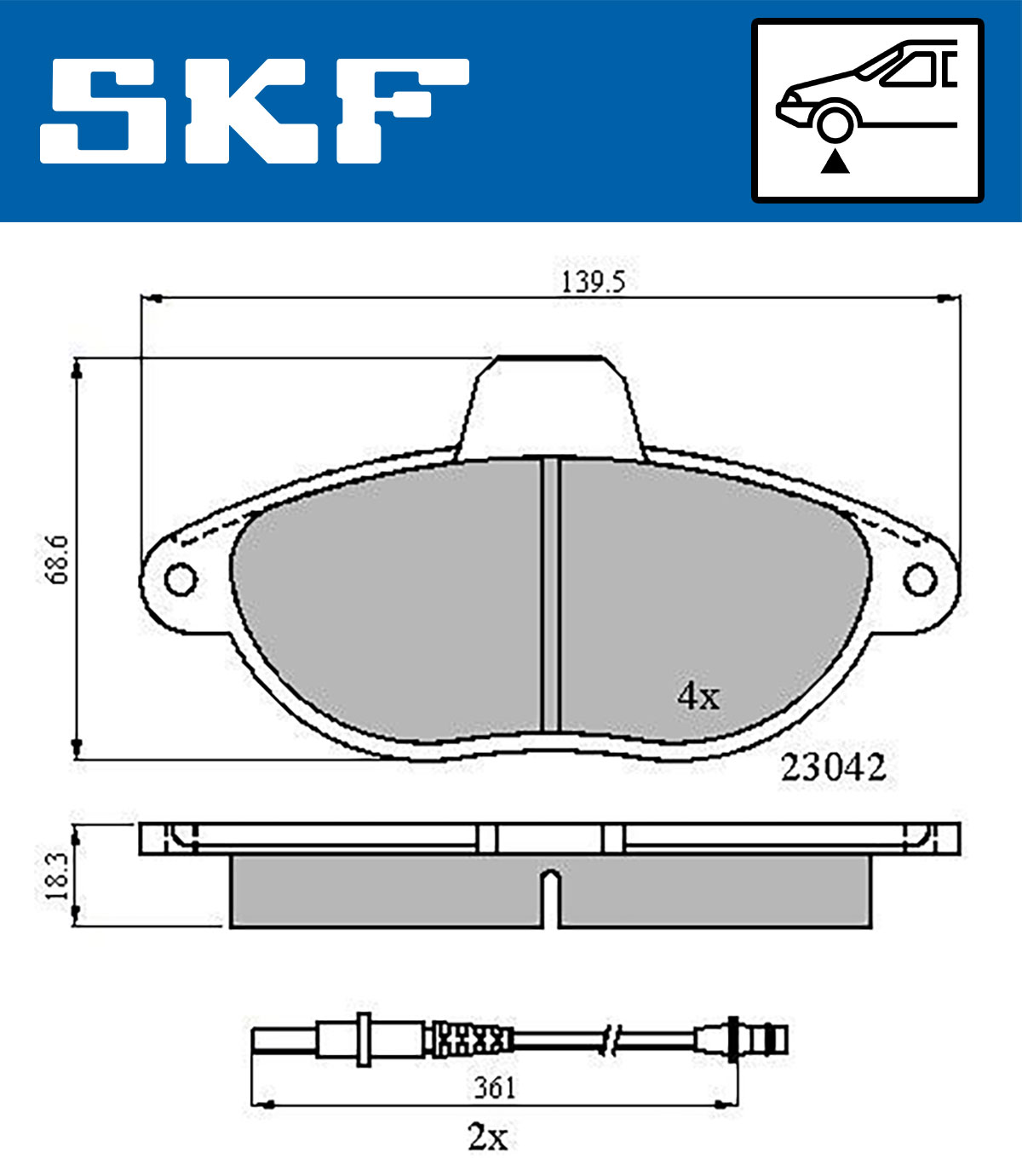 SKF Remblokset VKBP 80423 E