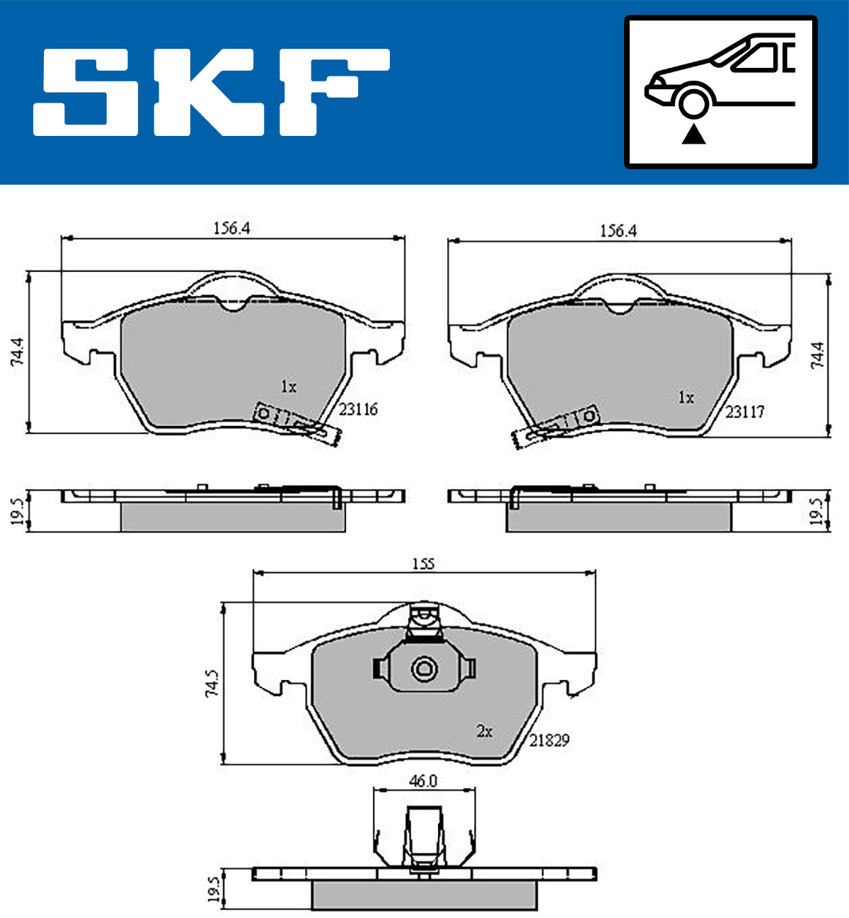 SKF Remblokset VKBP 80424 A