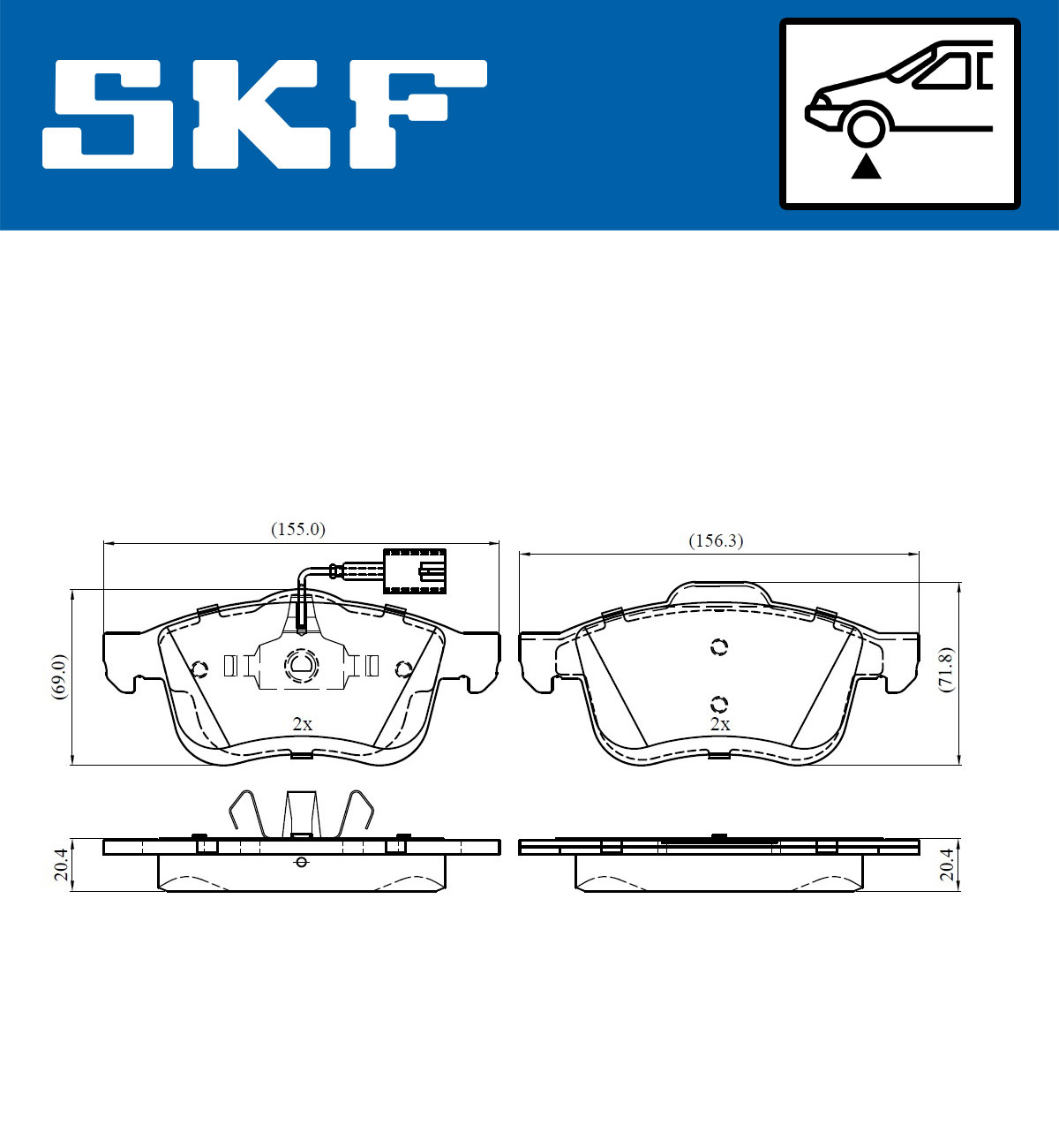 SKF Remblokset VKBP 80432 E