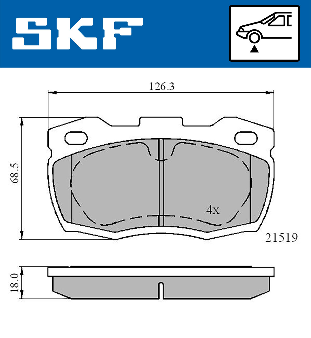 SKF Remblokset VKBP 80435