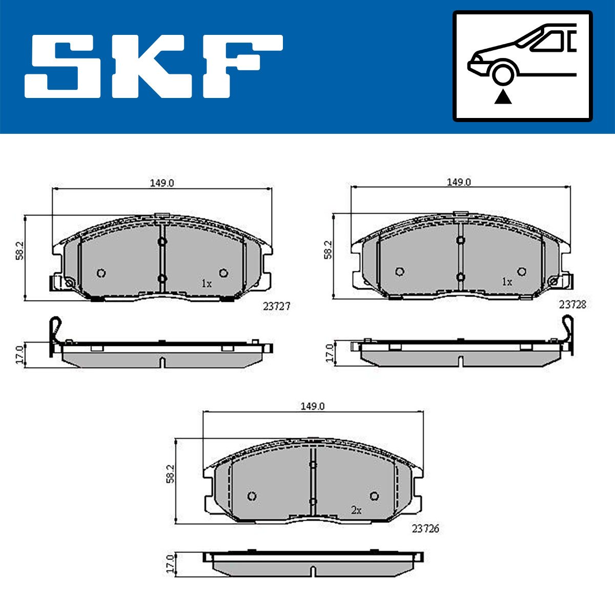 SKF Remblokset VKBP 80436 A