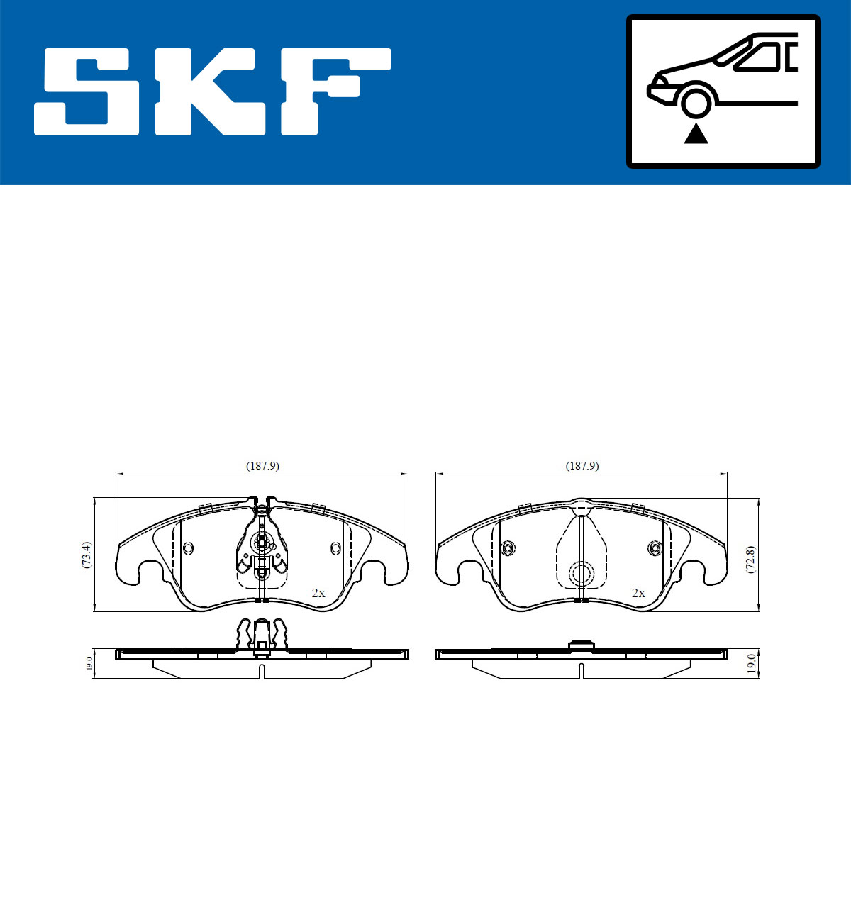 SKF Remblokset VKBP 80443 E