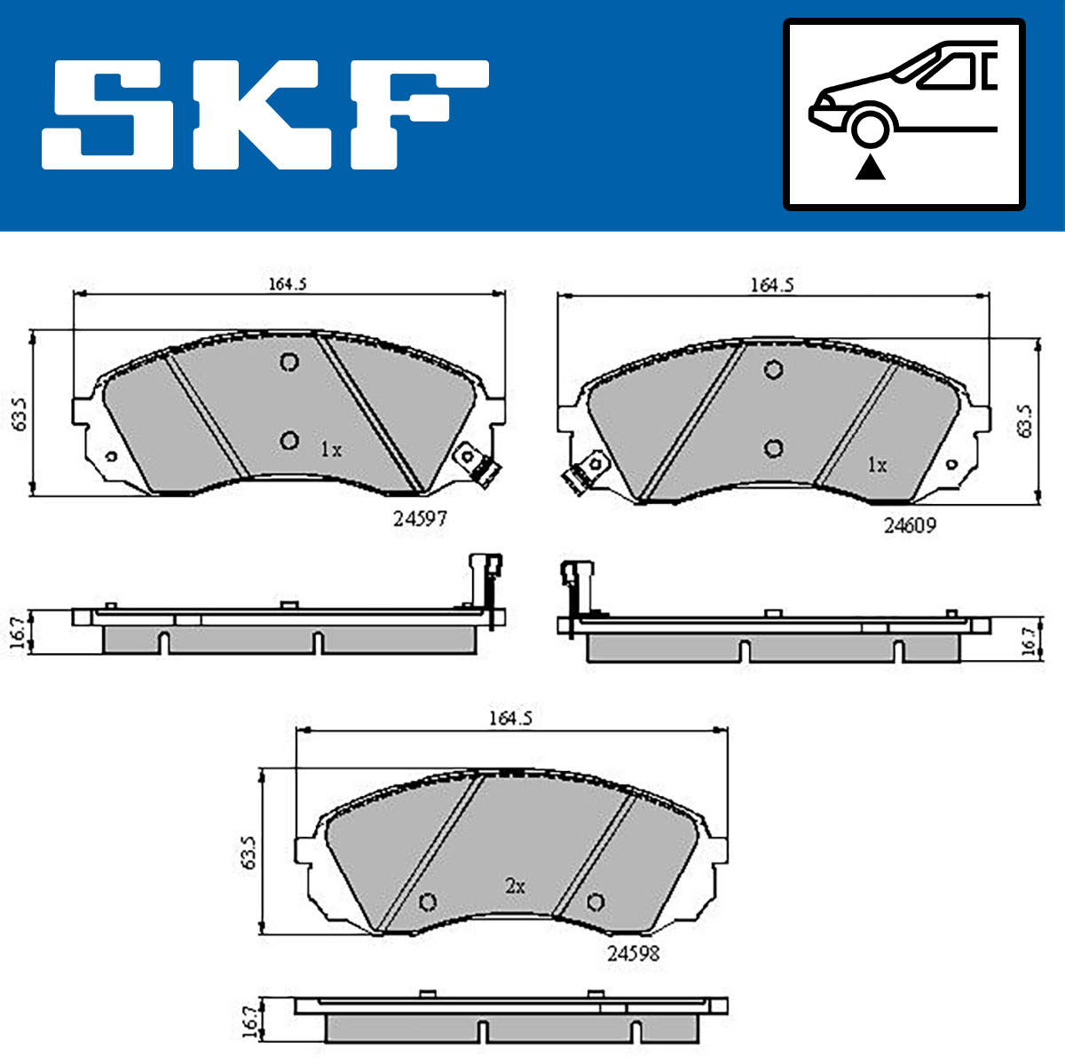 SKF Remblokset VKBP 80454 A