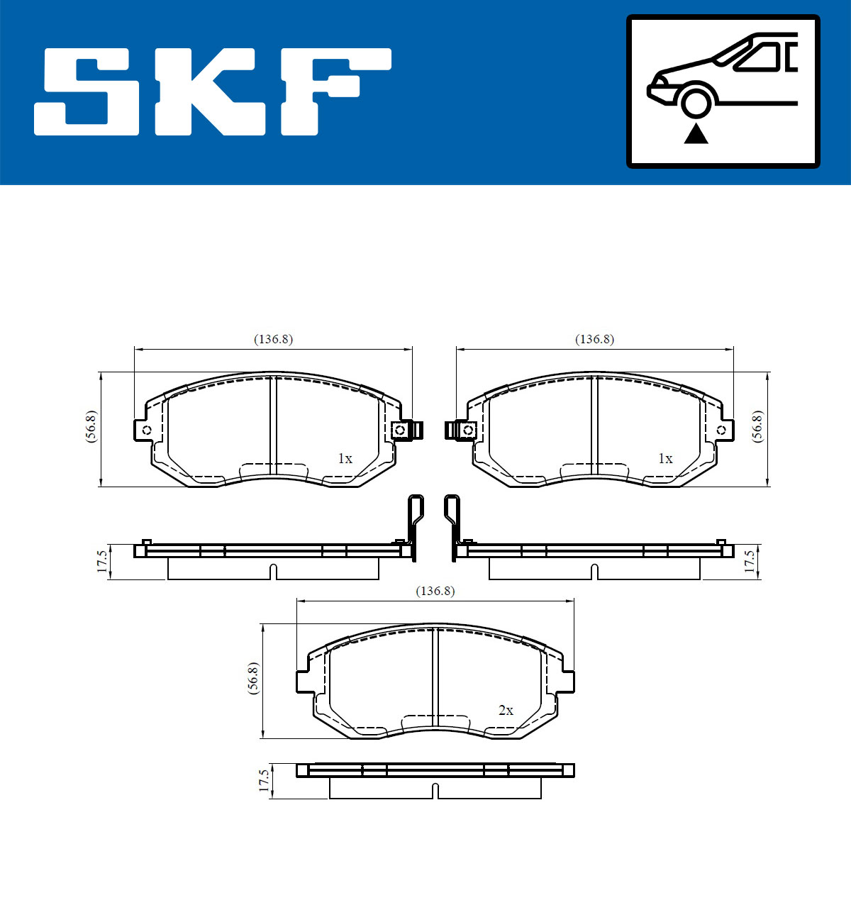 SKF Remblokset VKBP 80456 A