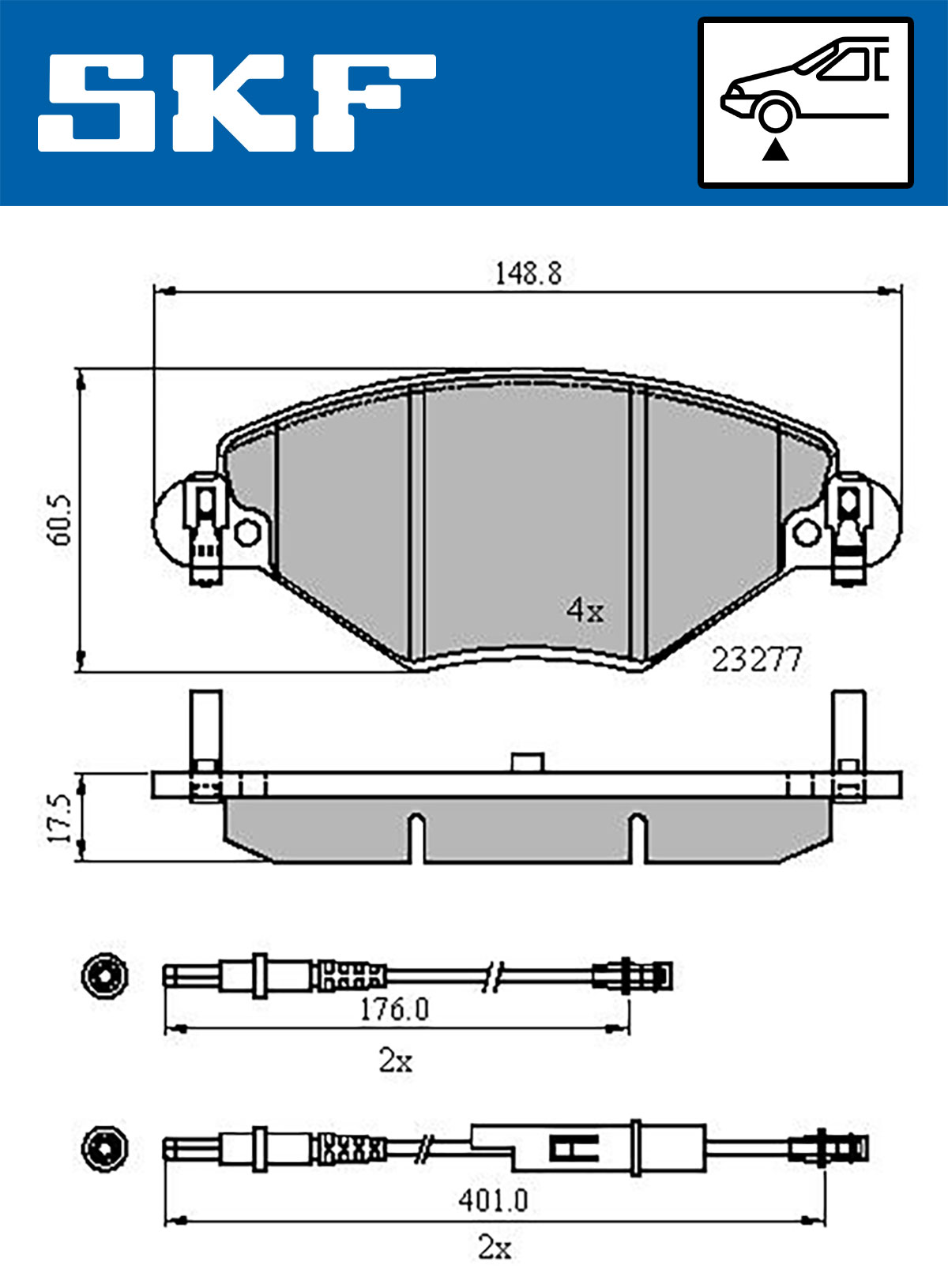 SKF Remblokset VKBP 80463 E