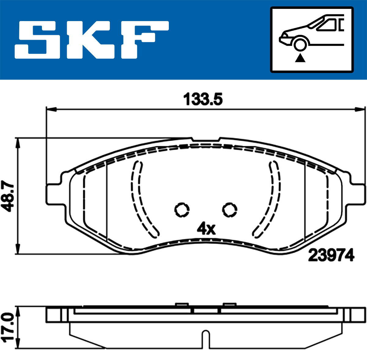 SKF Remblokset VKBP 80475