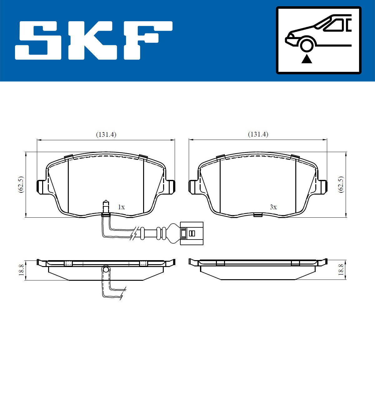 SKF Remblokset VKBP 80494 E