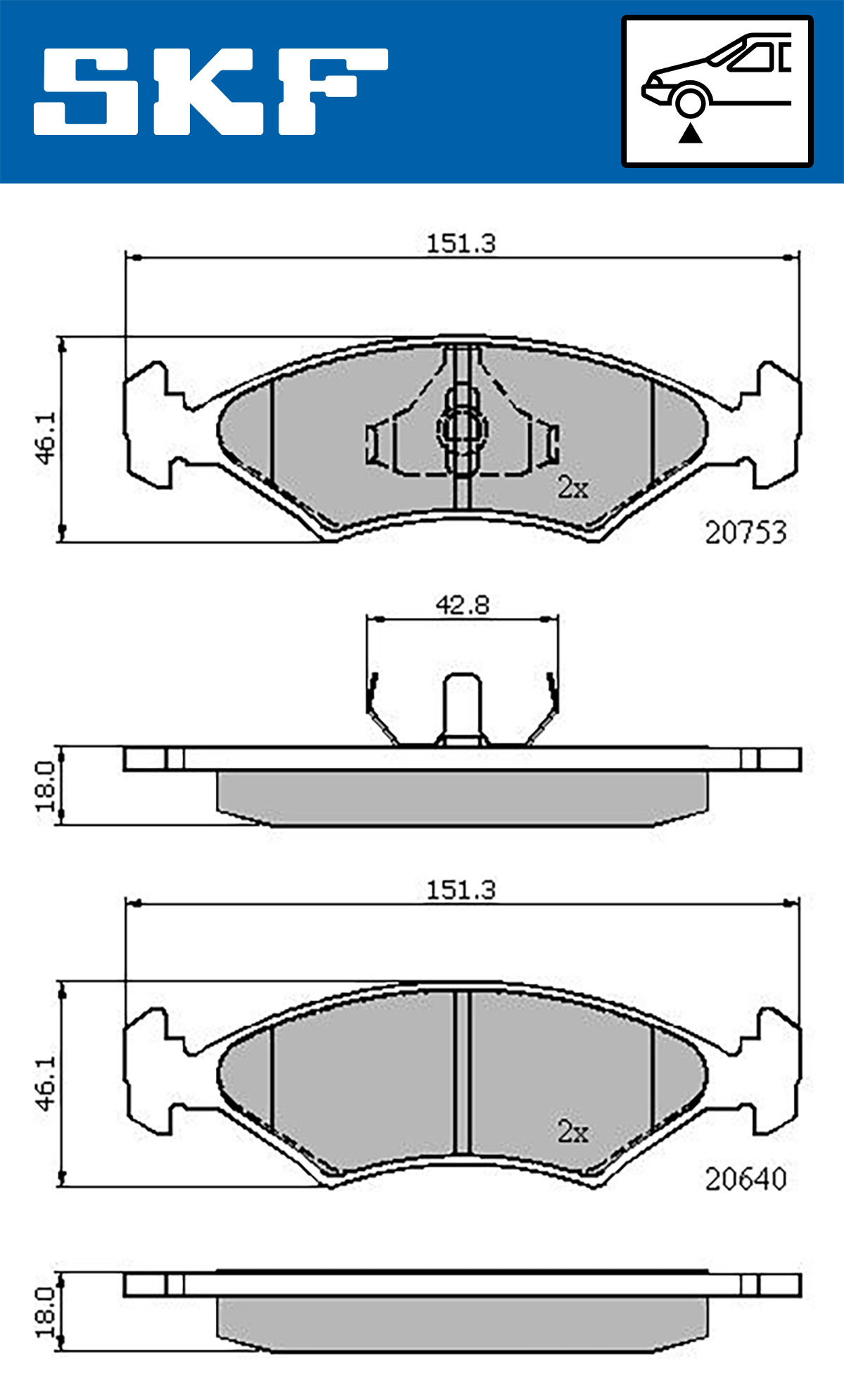 SKF Remblokset VKBP 80504