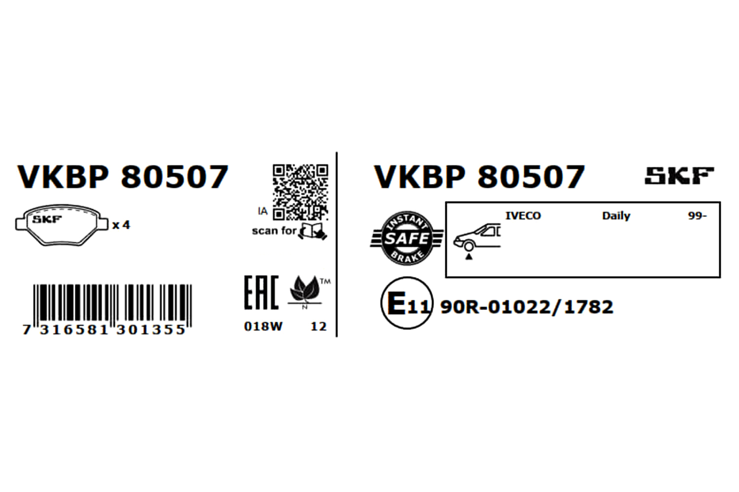 SKF Remblokset VKBP 80507