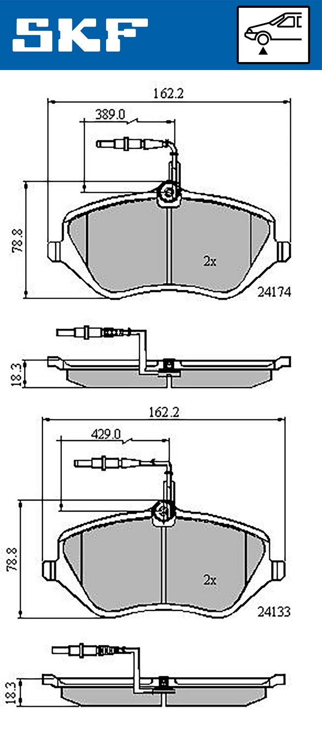 SKF Remblokset VKBP 80519 E