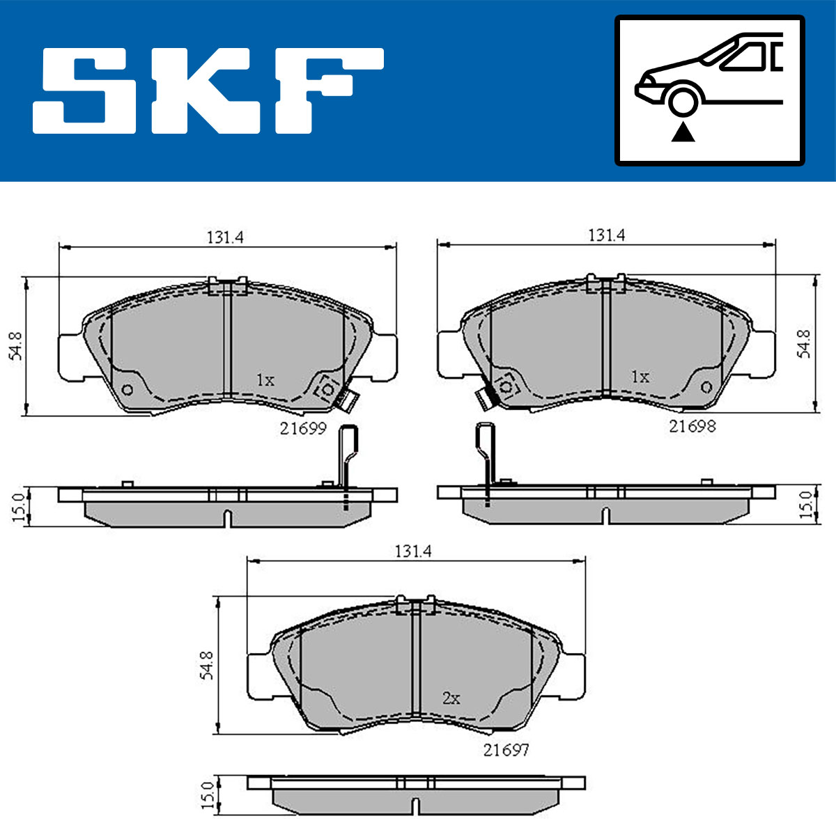 SKF Remblokset VKBP 80521 A