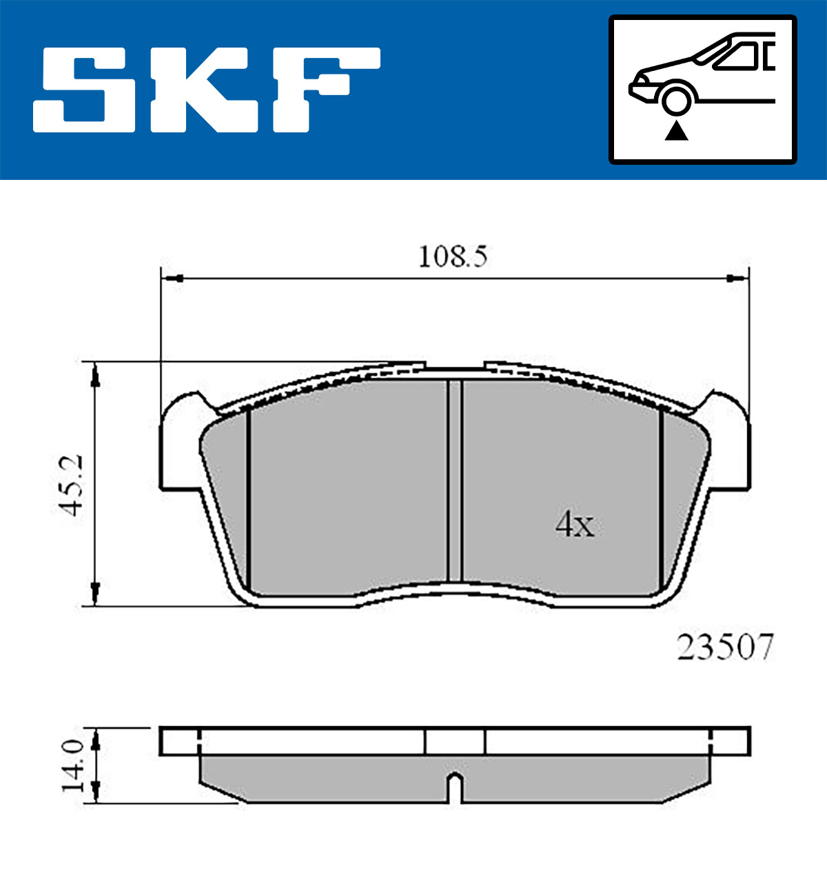 SKF Remblokset VKBP 80542