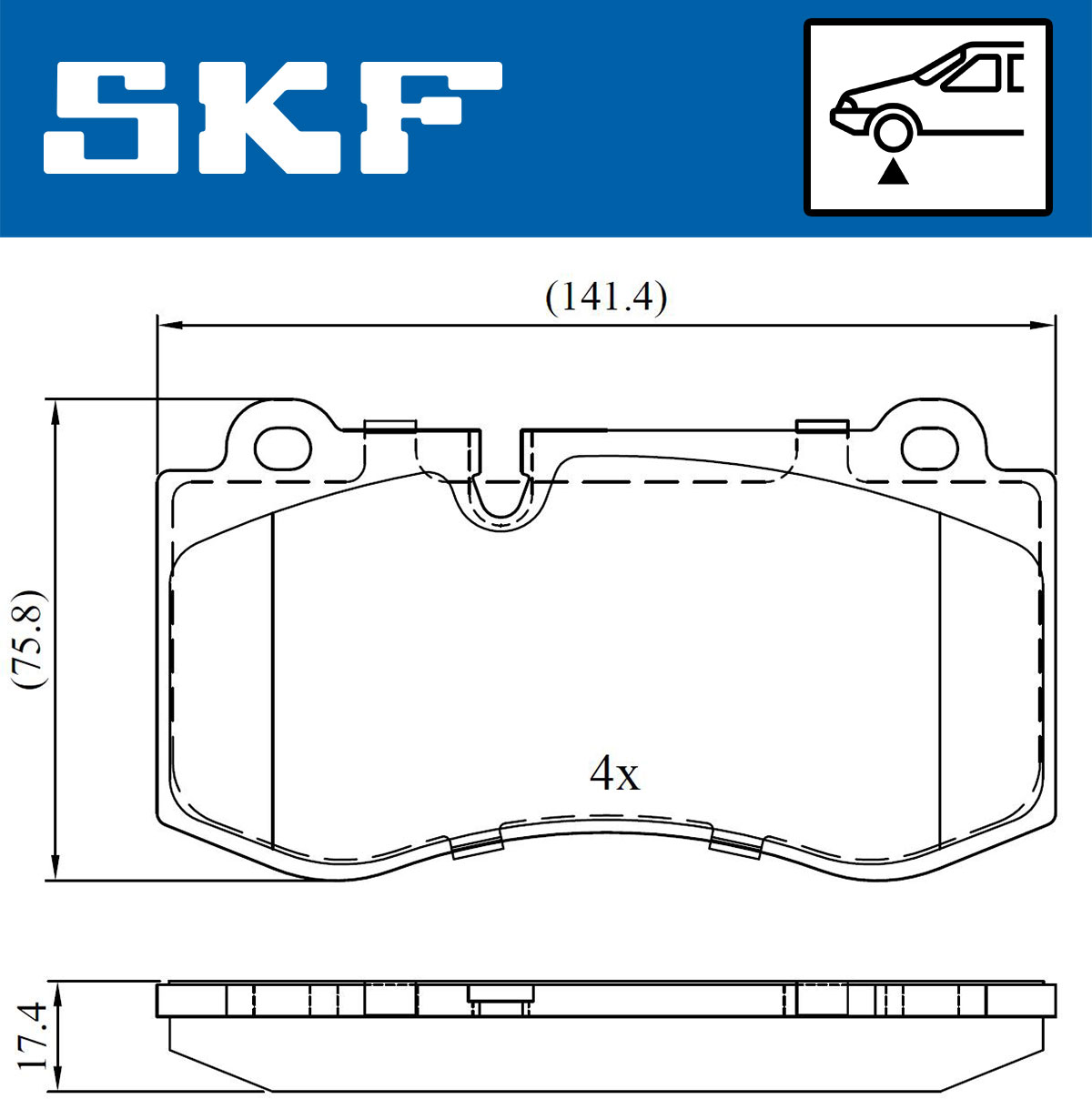 SKF Remblokset VKBP 80549