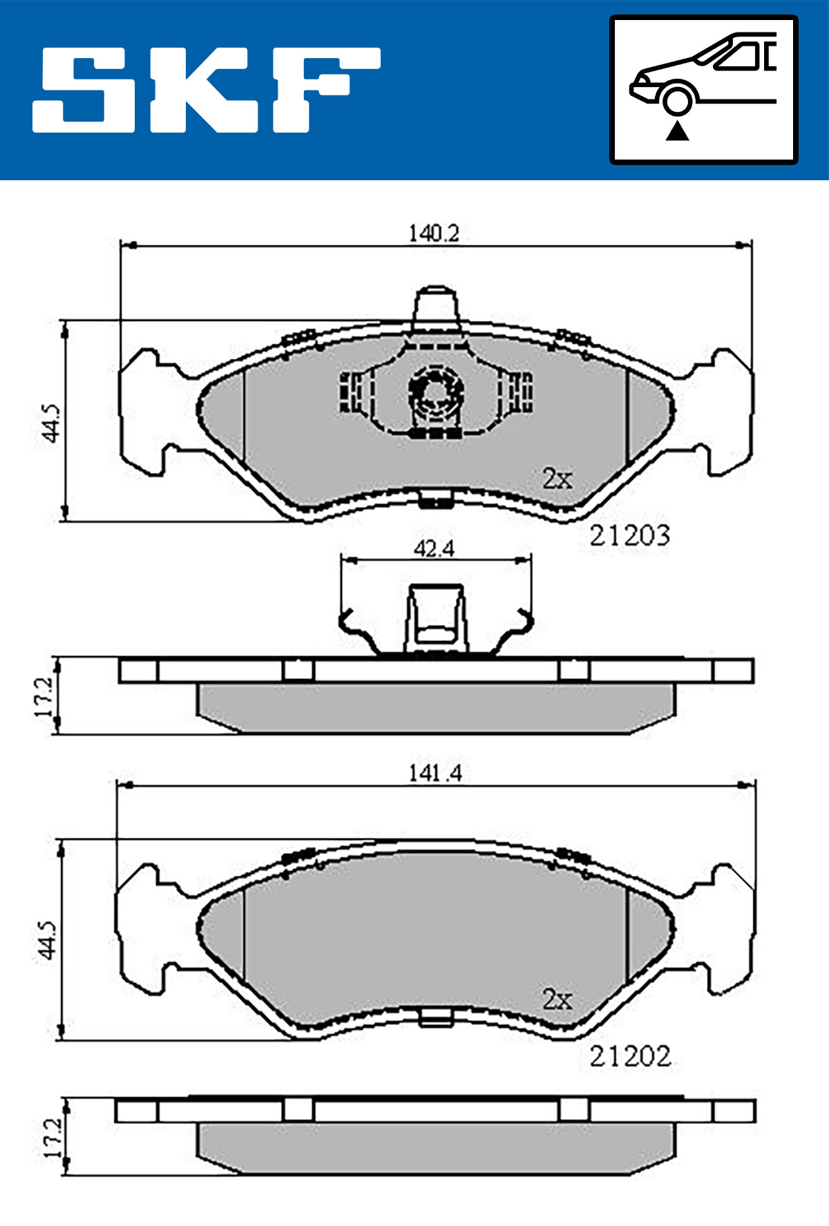 SKF Remblokset VKBP 80550