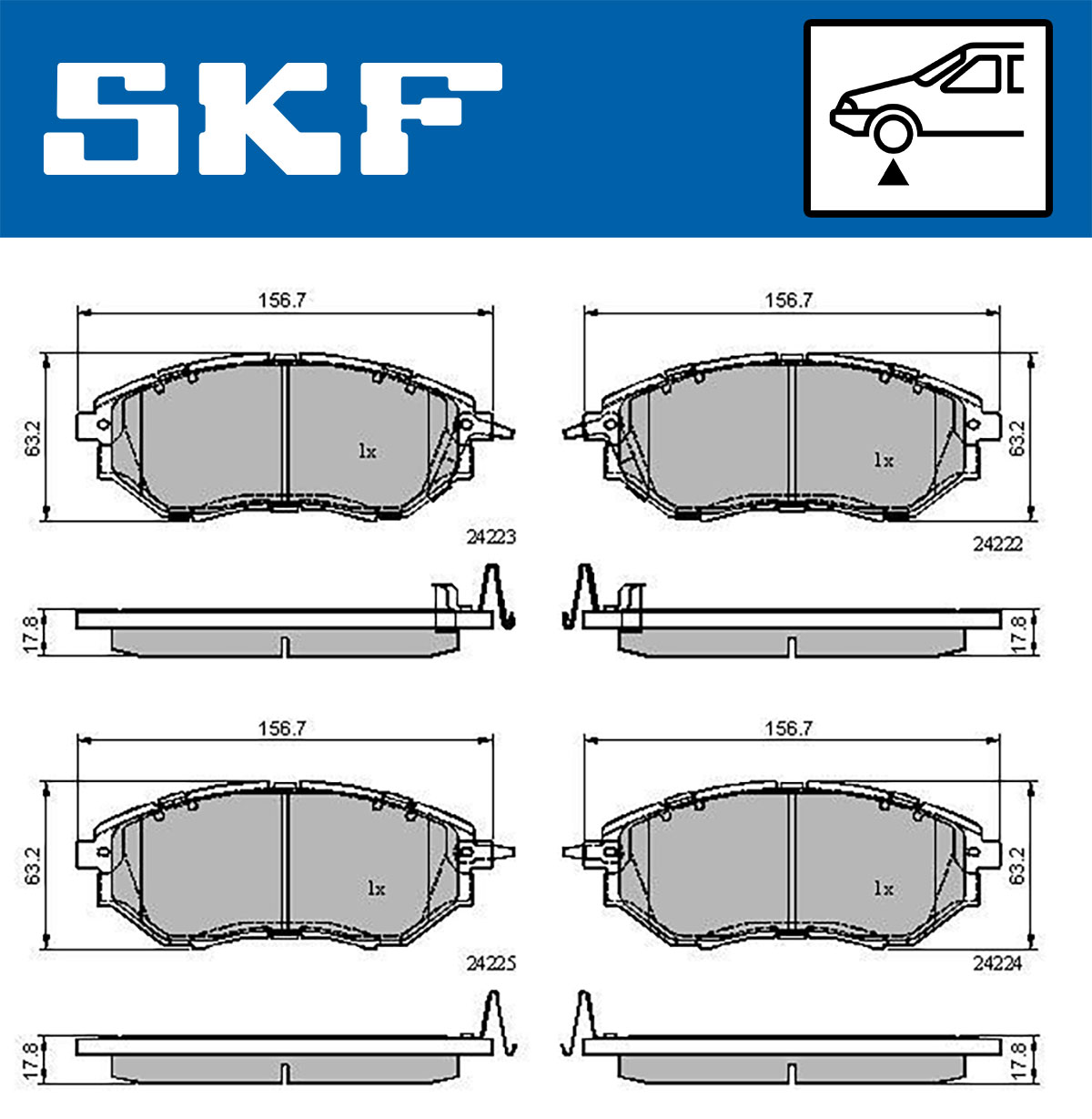 SKF Remblokset VKBP 80555 A