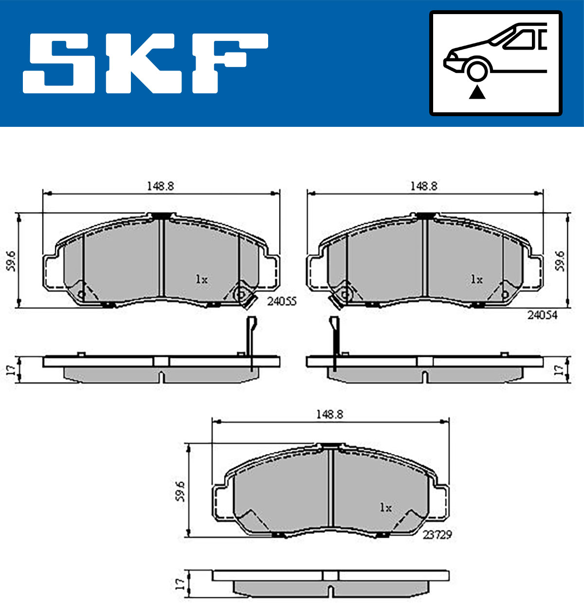 SKF Remblokset VKBP 80558 A