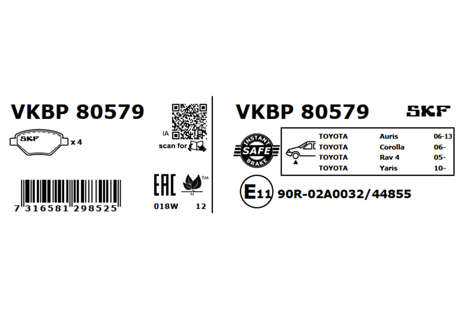 SKF Remblokset VKBP 80579