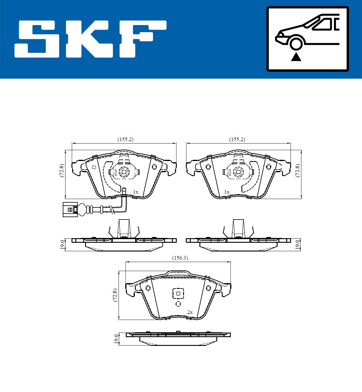 SKF Remblokset VKBP 80586 E