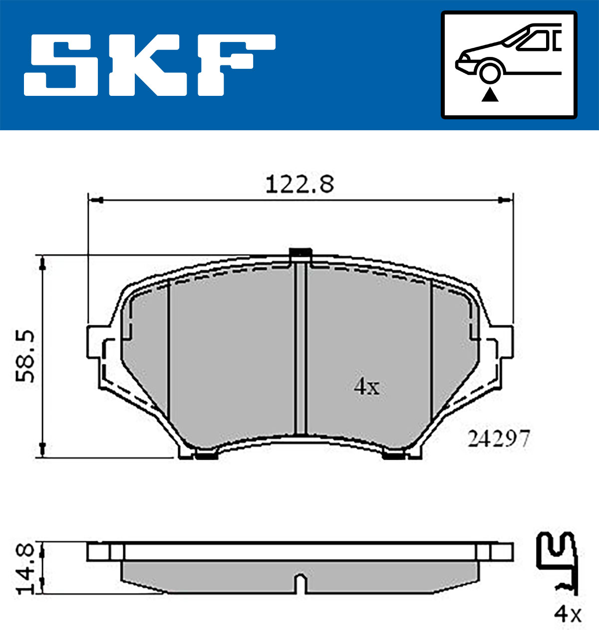 SKF Remblokset VKBP 80592 A