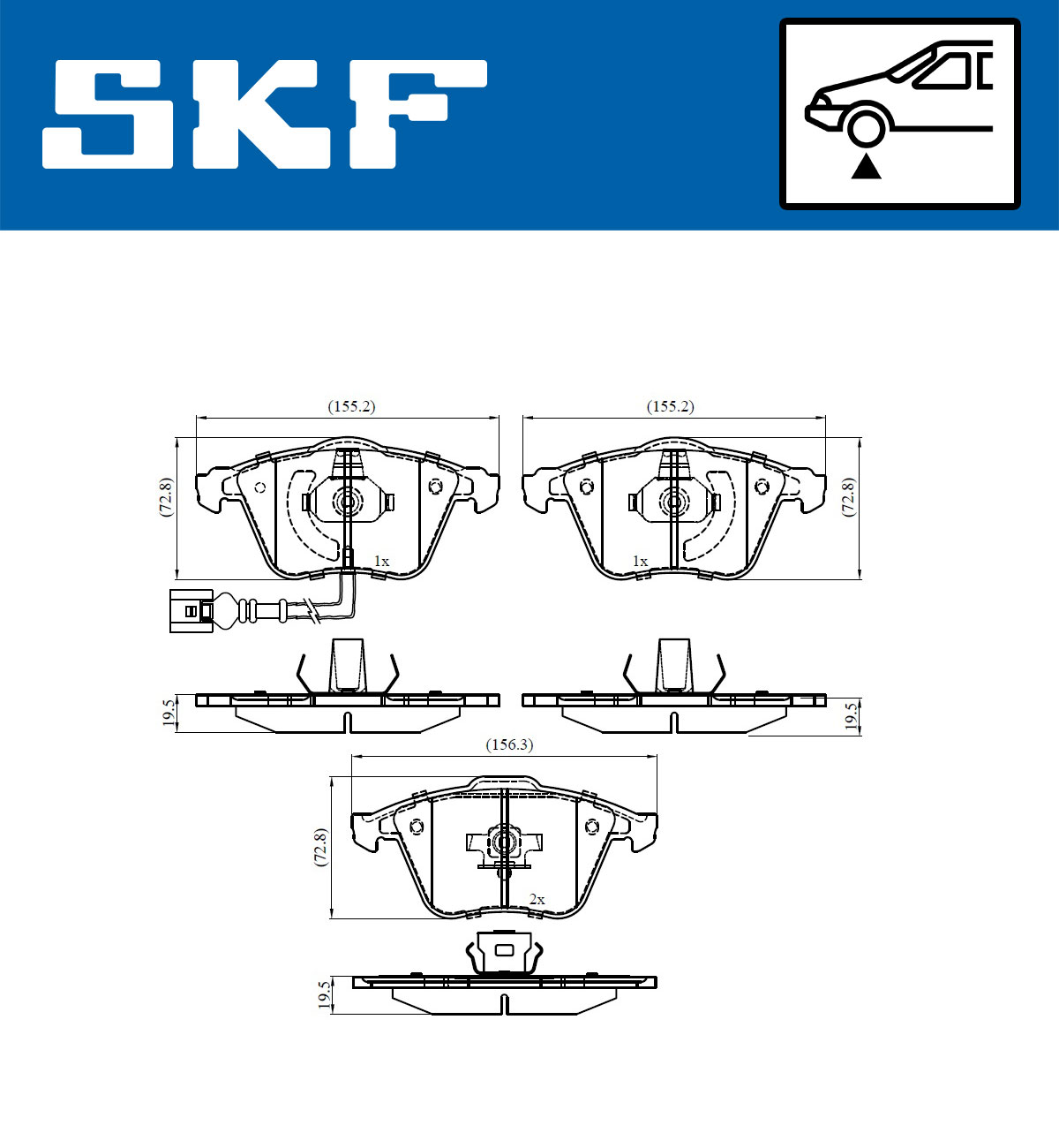 SKF Remblokset VKBP 80594 E