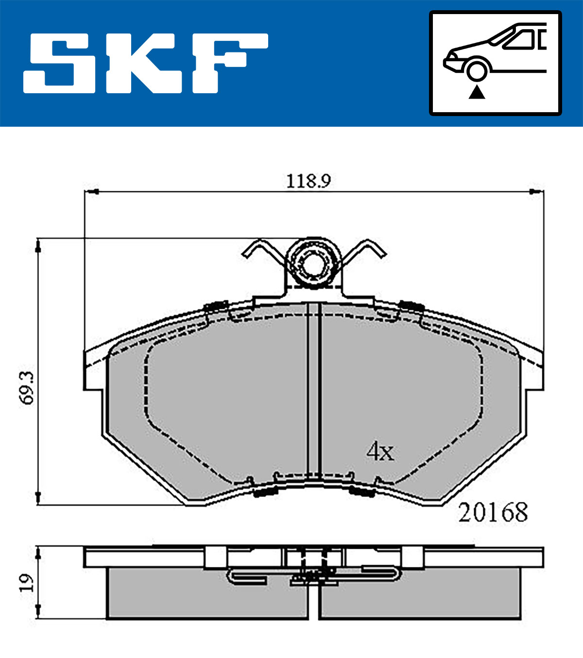 SKF Remblokset VKBP 80598