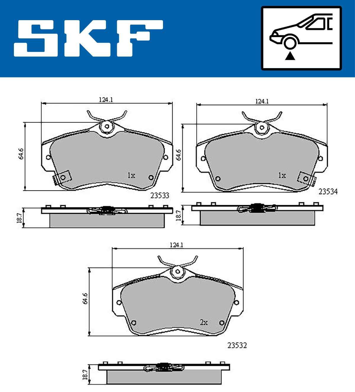 SKF Remblokset VKBP 80605 A