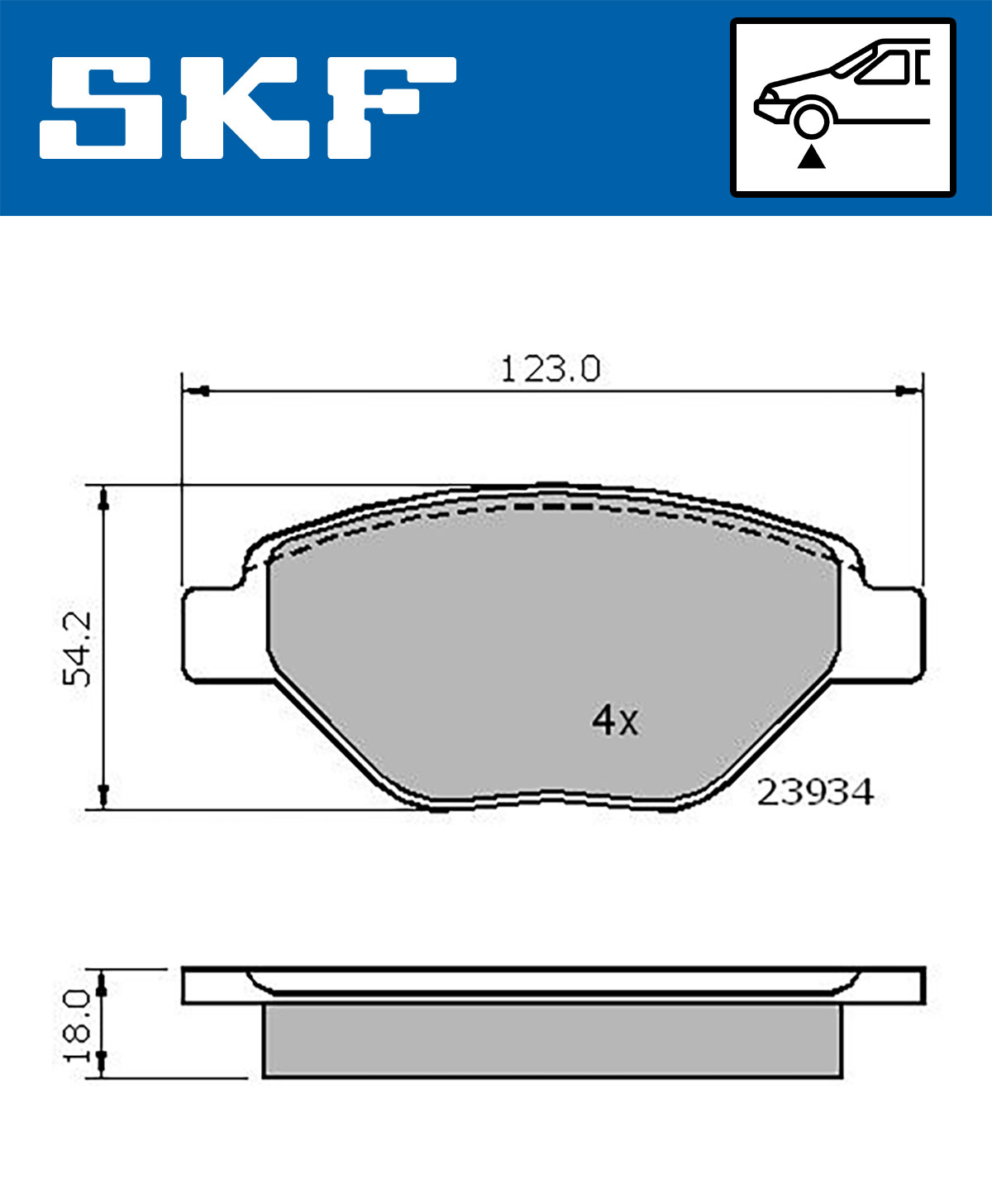 SKF Remblokset VKBP 80608