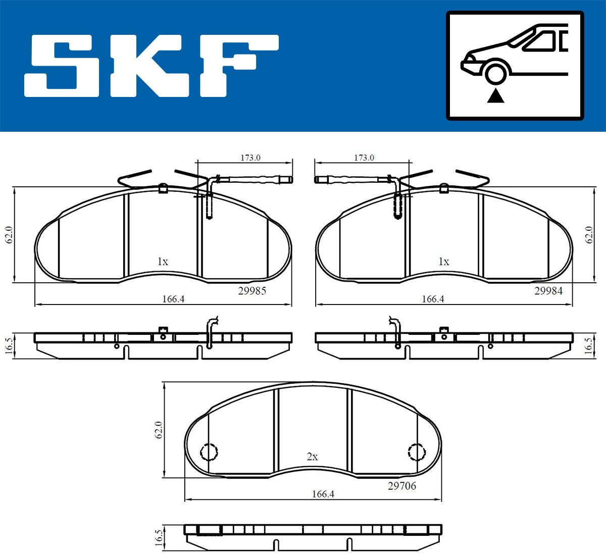 SKF Remblokset VKBP 80616 E