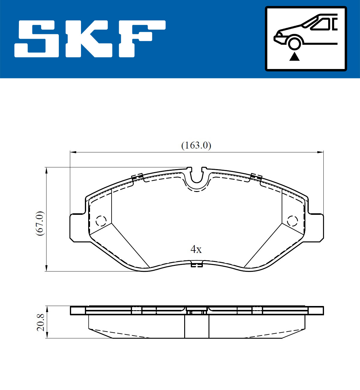 SKF Remblokset VKBP 80633 E