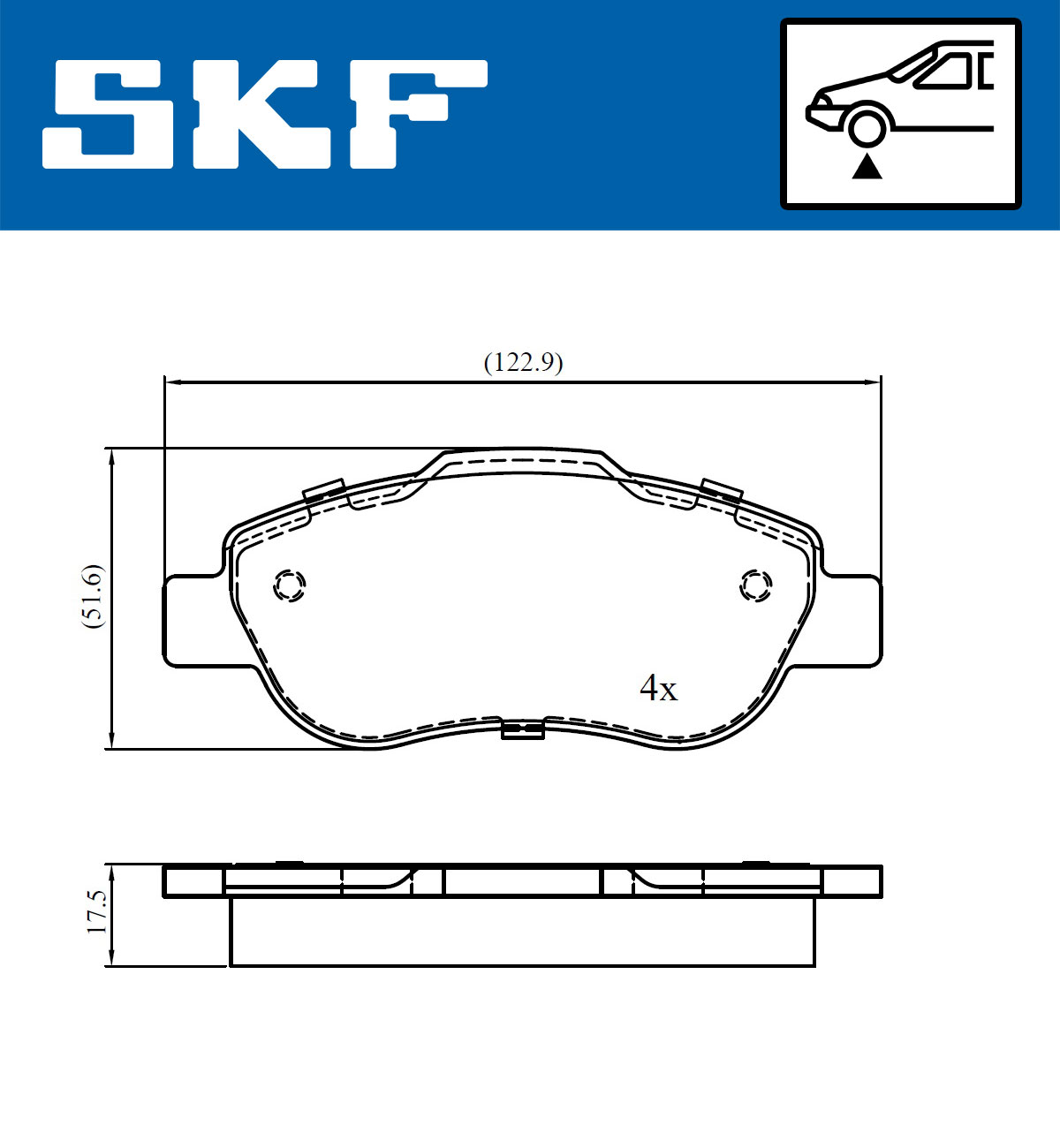 SKF Remblokset VKBP 80677