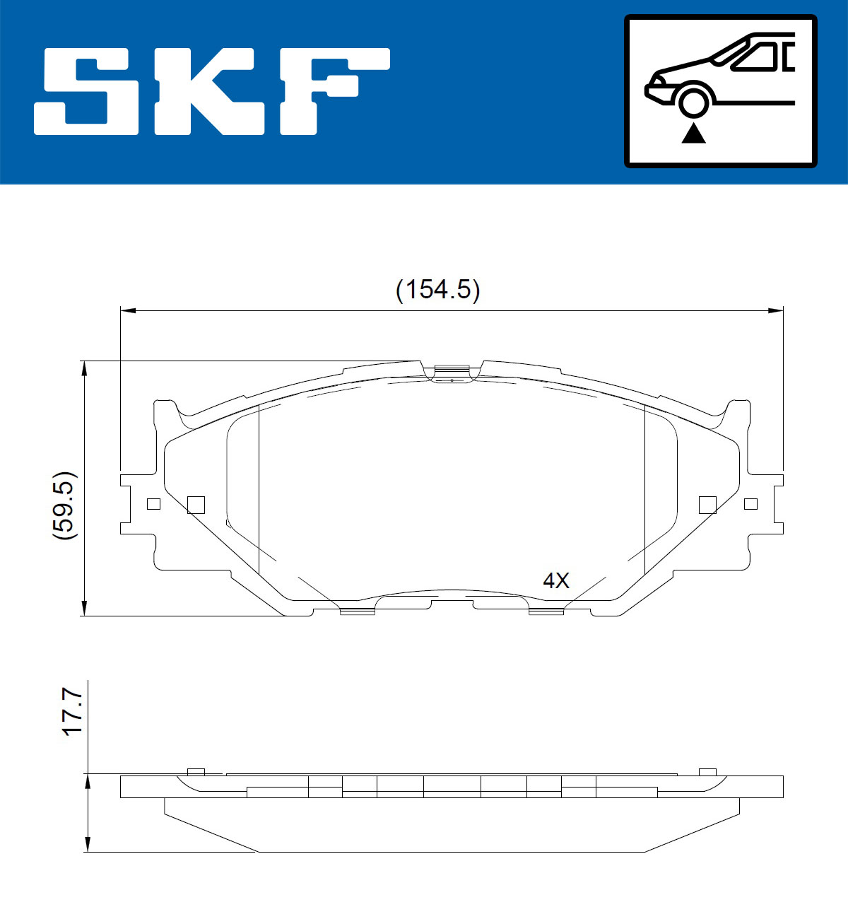 Remblokset SKF VKBP 80684
