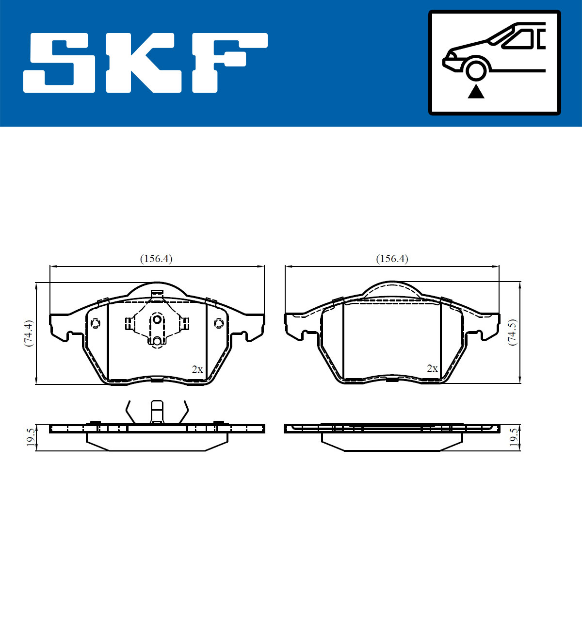 SKF Remblokset VKBP 80731