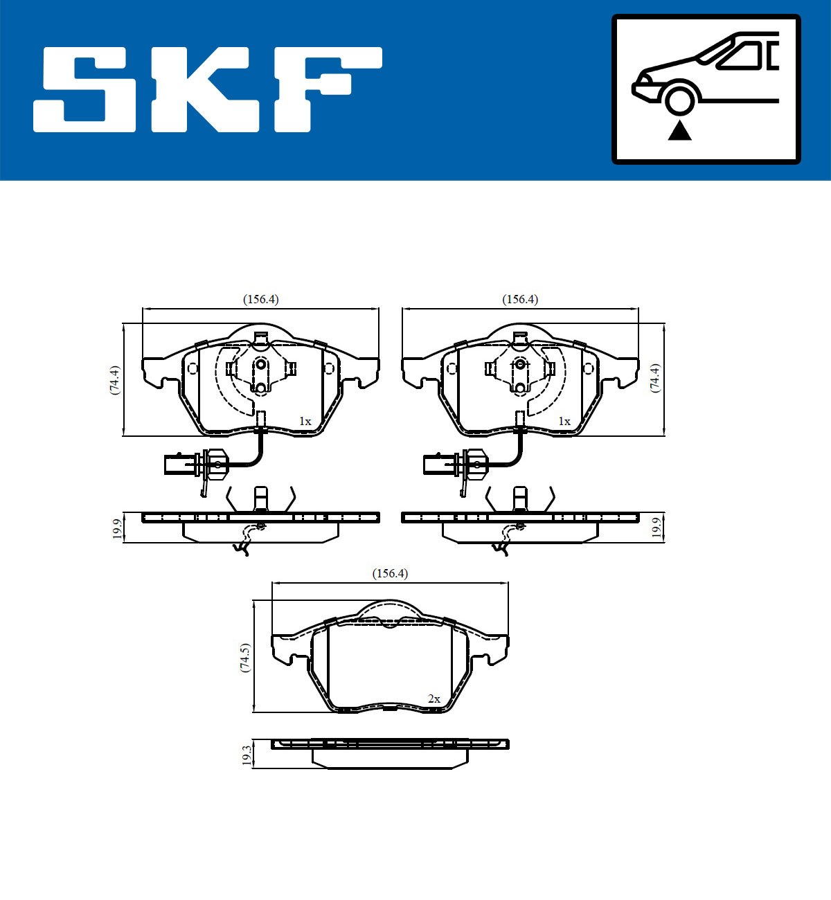 SKF Remblokset VKBP 80749 E