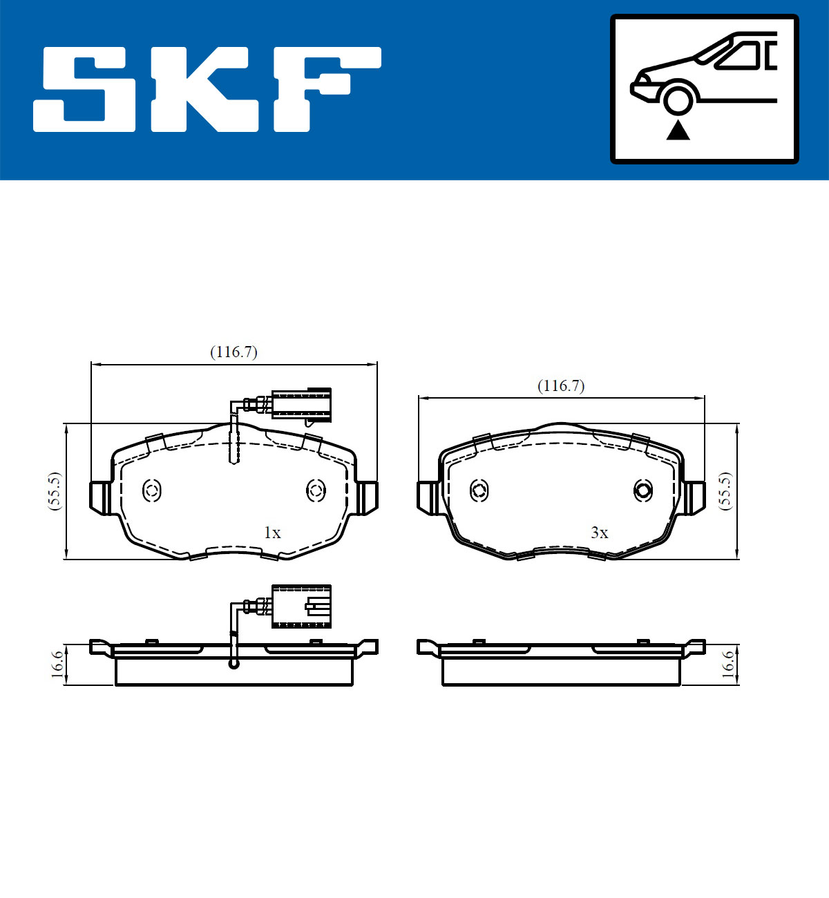 SKF Remblokset VKBP 80756 E