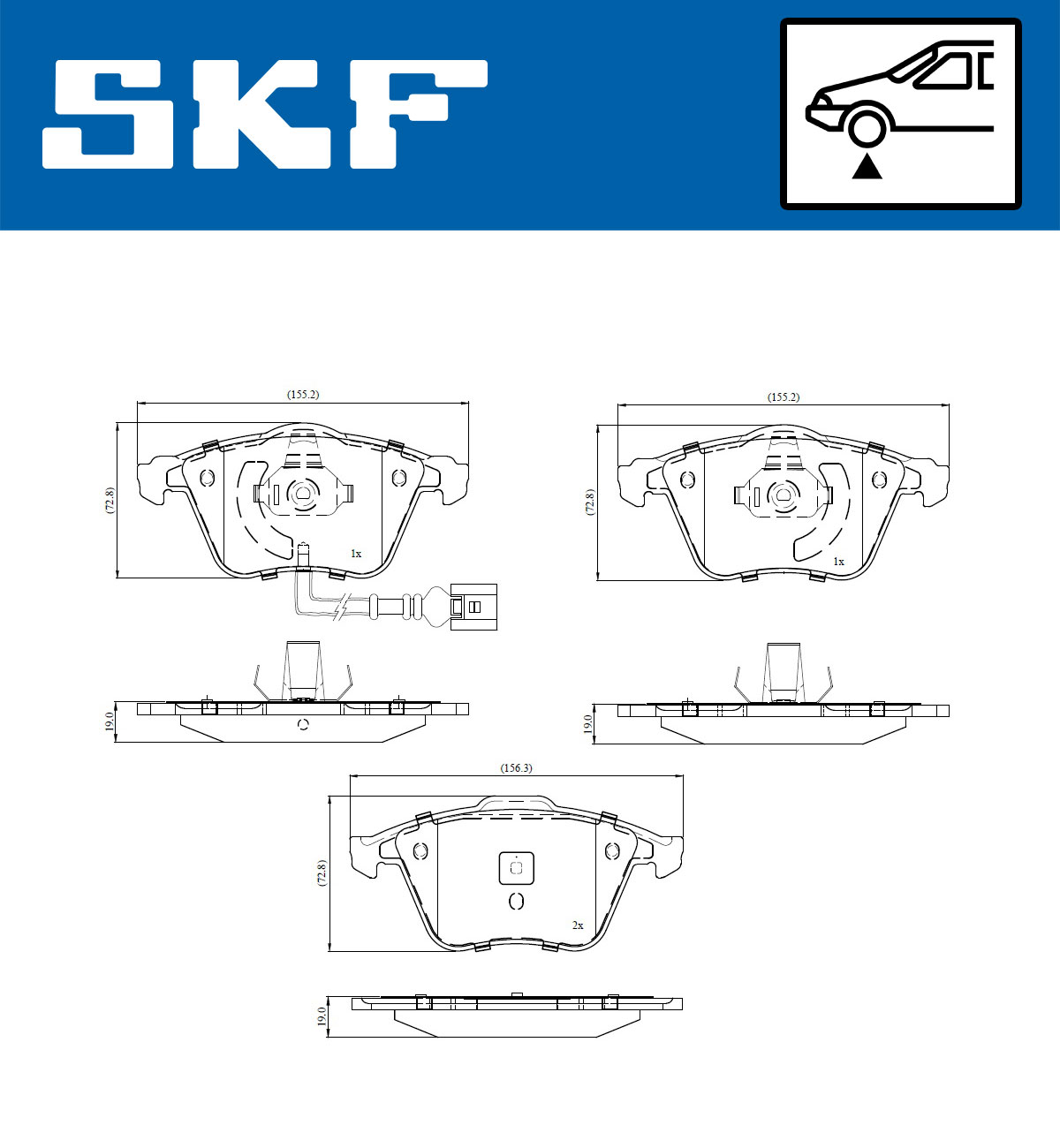 SKF Remblokset VKBP 80763 E