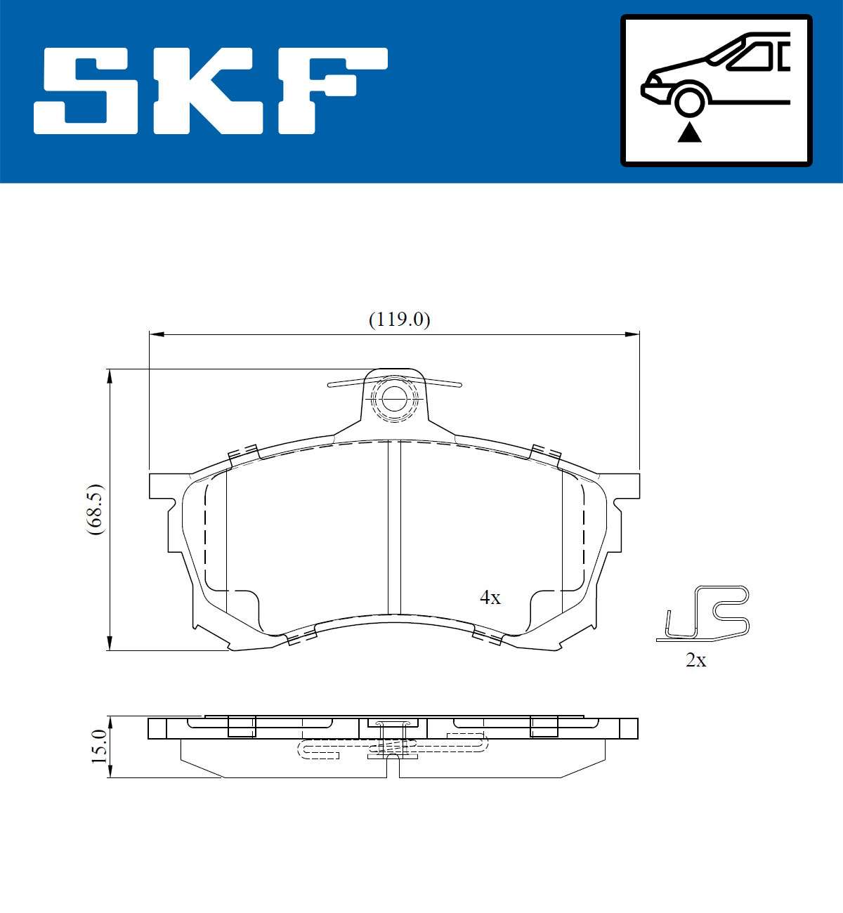 SKF Remblokset VKBP 80780 E