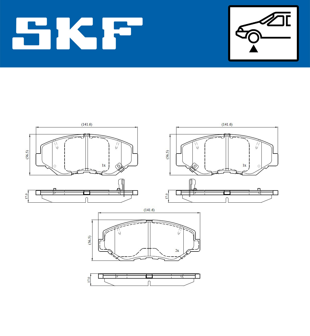 SKF Remblokset VKBP 80803 A