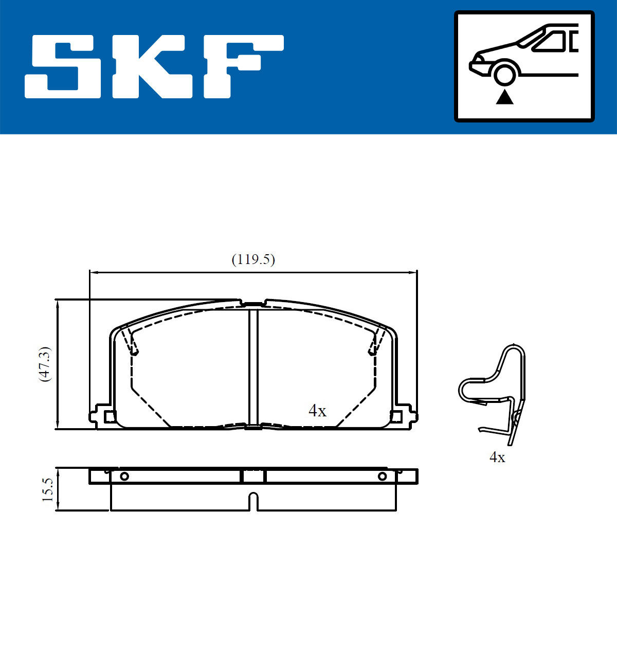 SKF Remblokset VKBP 80818 A