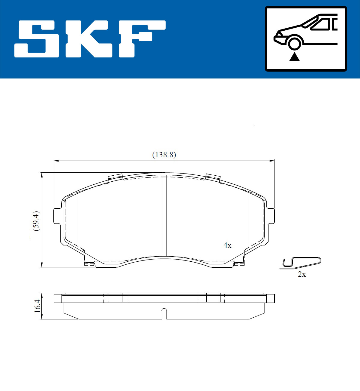 SKF Remblokset VKBP 80822 A