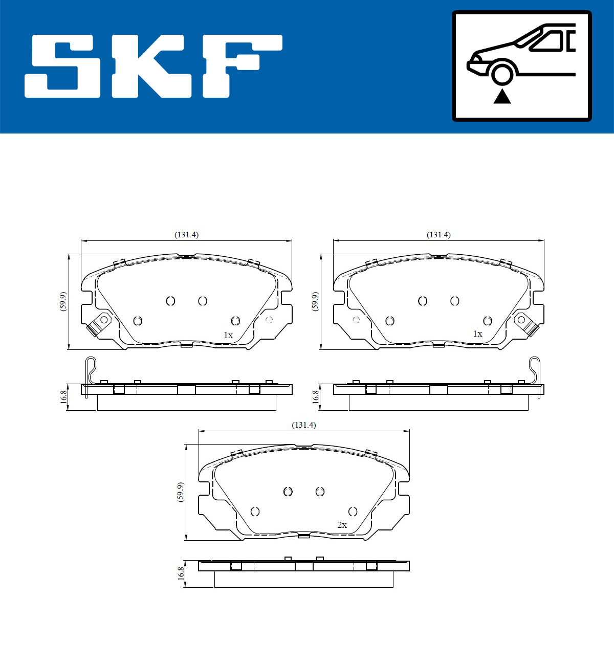 SKF Remblokset VKBP 80832 A