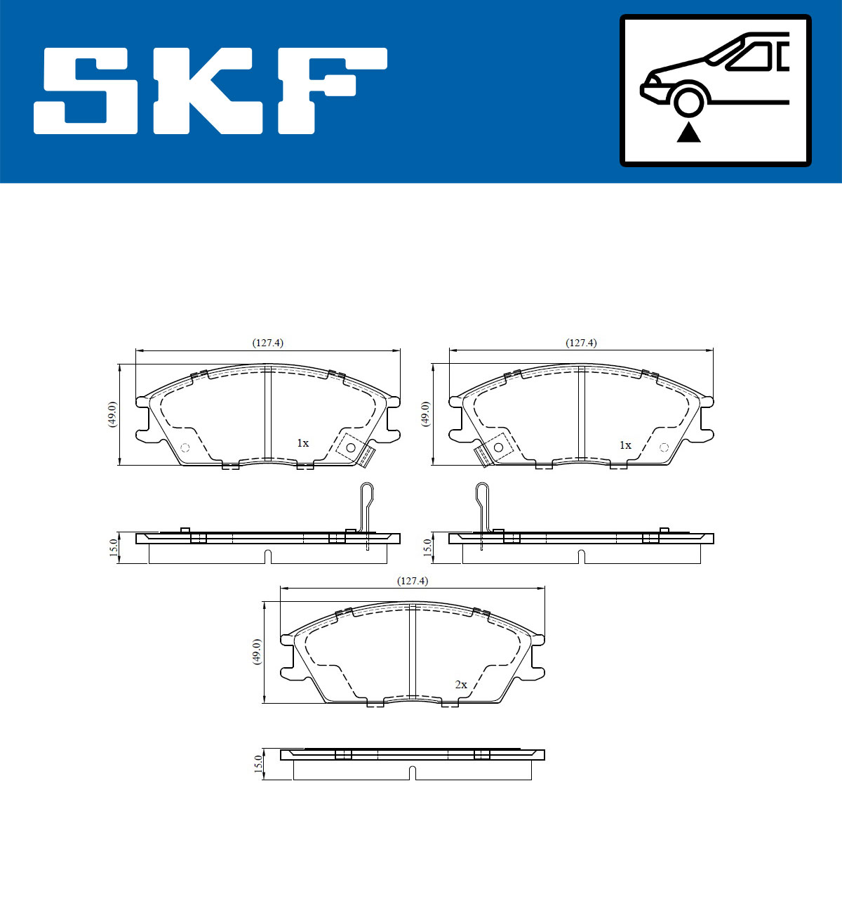 Remblokset SKF VKBP 80855 A