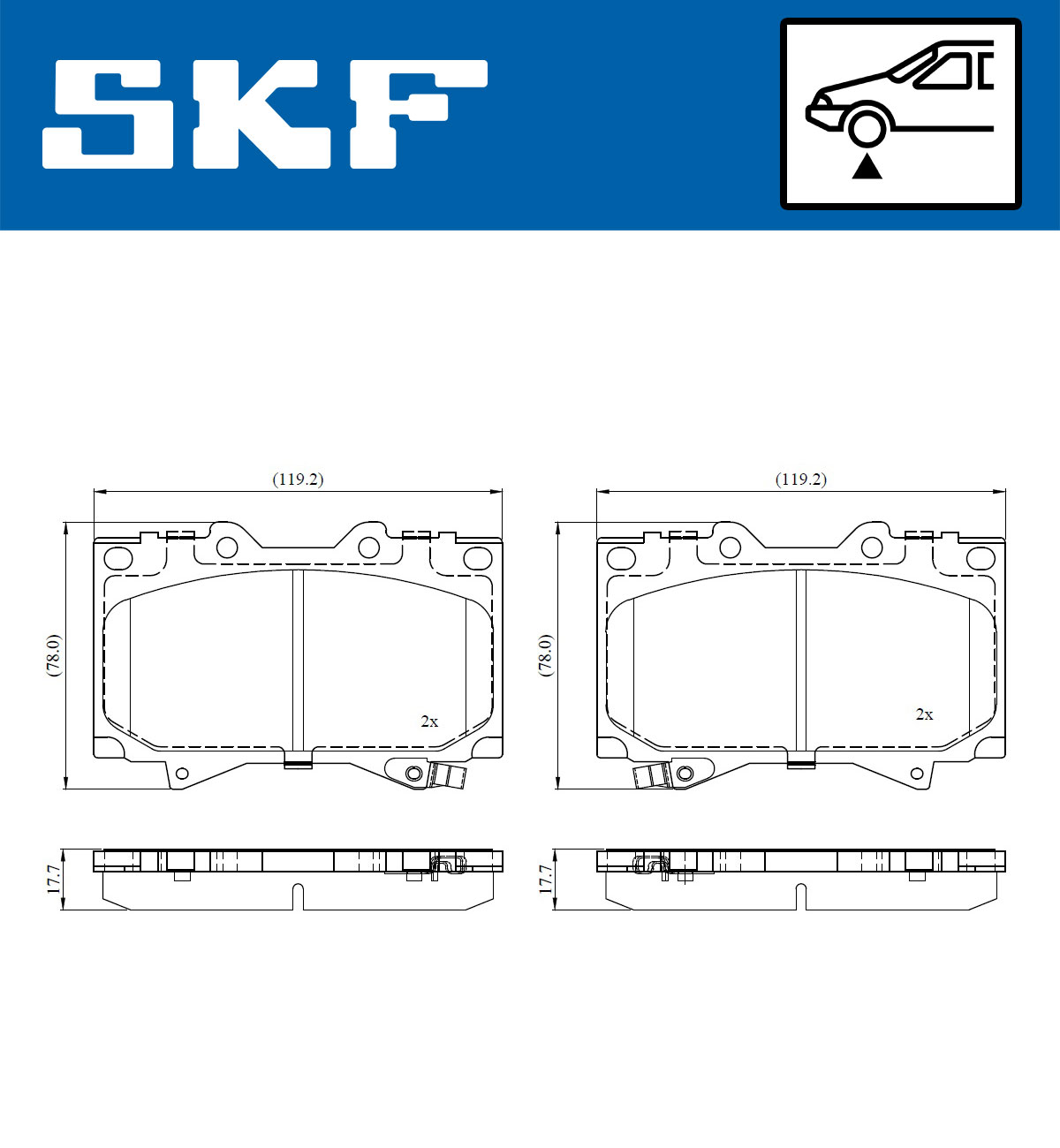 Remblokset SKF VKBP 80904 A