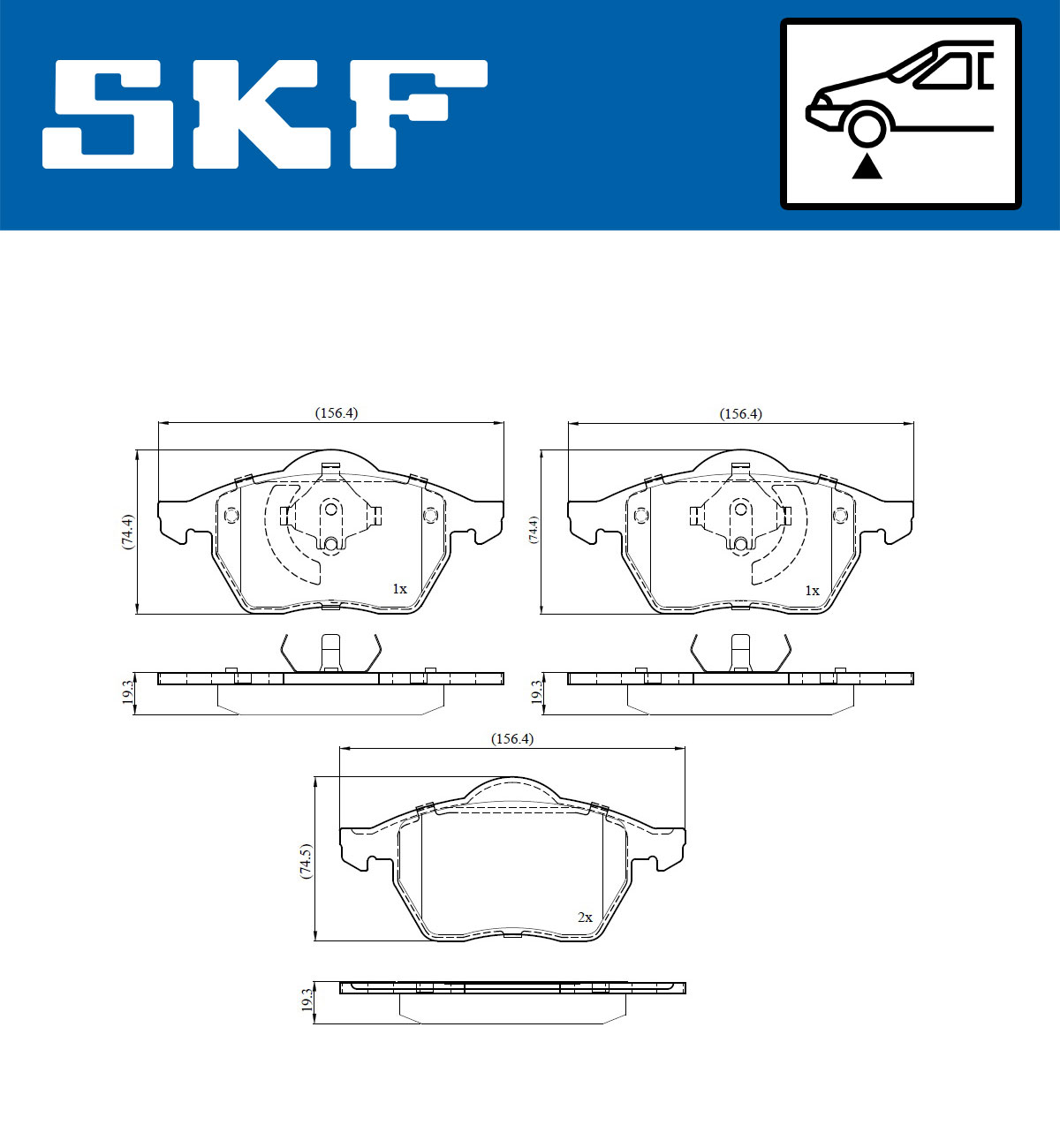 Remblokset SKF VKBP 80936