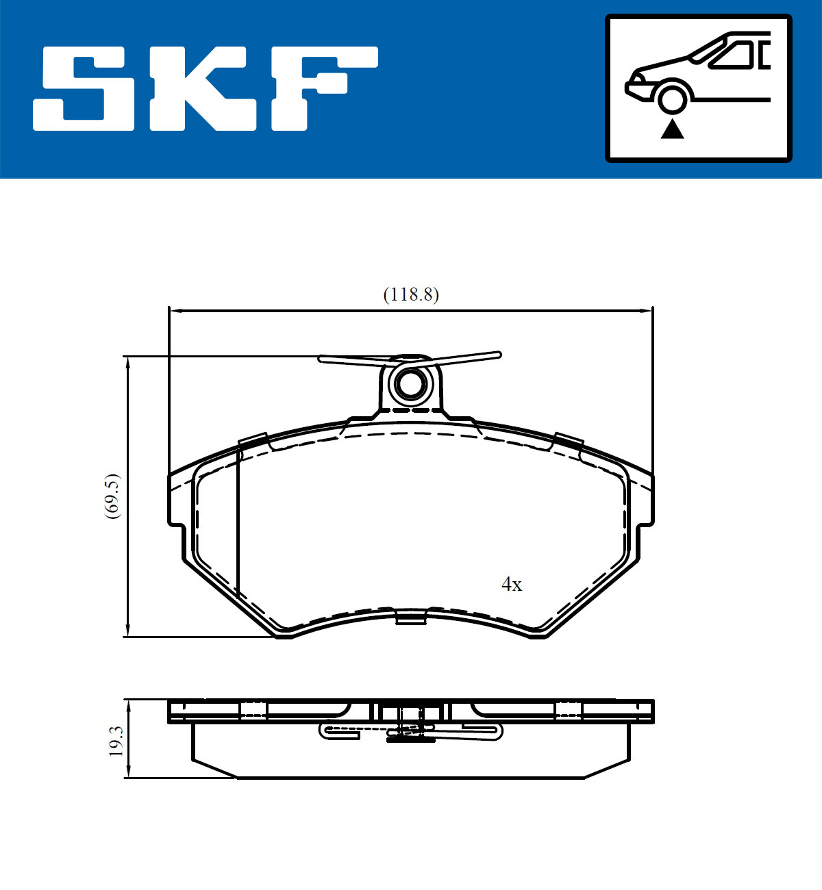 Remblokset SKF VKBP 81011