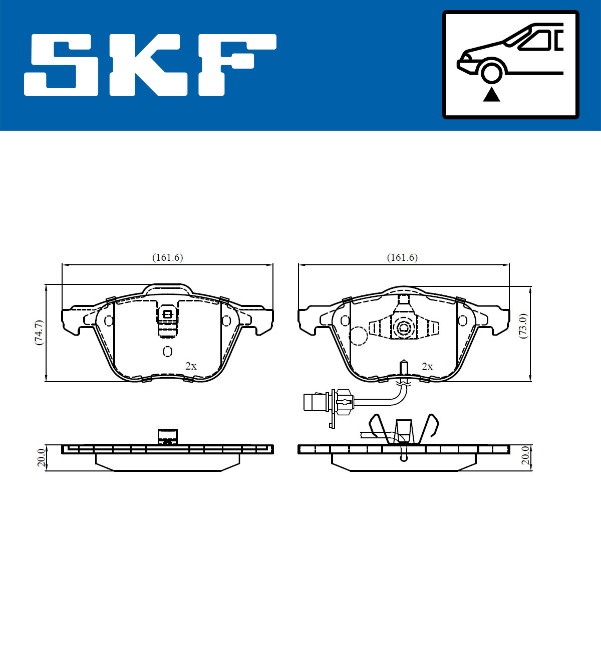 Remblokset SKF VKBP 81035 E